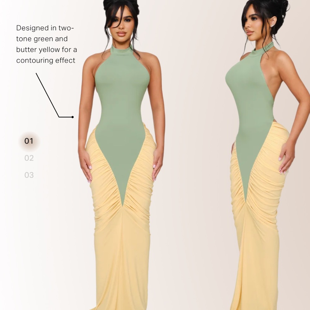 Coucoo Ora Maxi Dress Cream serpent